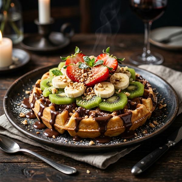 Meyveli Waffle